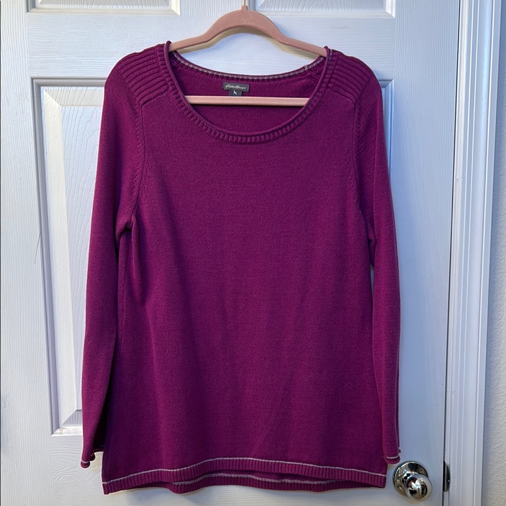 Magenta Purple Long Sleeve Sweater